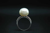 Adeline 18K White Gold South Sea Pearl Round Ring